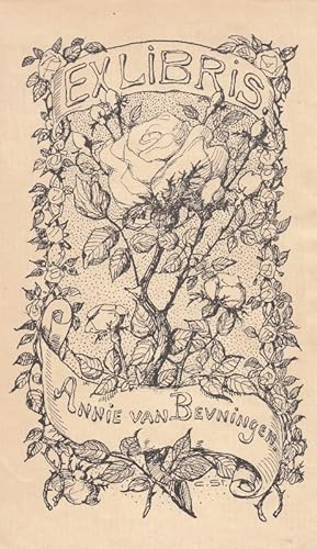 Seller image for Exlibris Annie van Beuningen. Rosen. for sale by Antiquariat  Braun