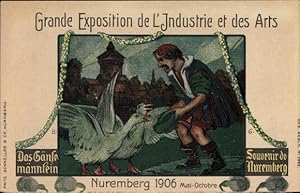 Künstler Ansichtskarte / Postkarte Nürnberg, Grande Exposition de l'Industrie et des Arts 1906, D...