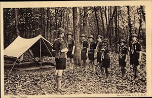 Ansichtskarte / Postkarte Les Scouts de France, l'Inspection, Pfadfinder