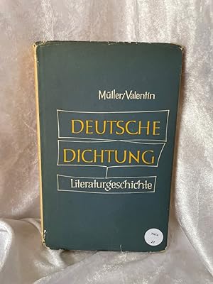 Bild des Verkufers fr Deutsche Dichtung - Literaturgeschichte zum Verkauf von Antiquariat Jochen Mohr -Books and Mohr-