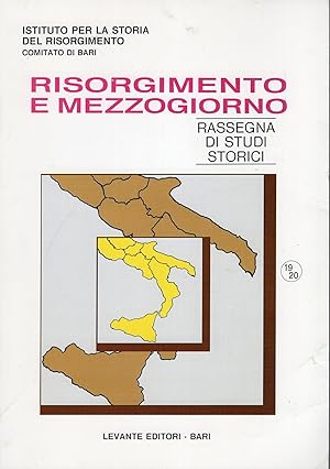 Immagine del venditore per Risorgimento e Mezzogiorno rassegna di studi storici ( numero doppio 19/20) Anno X n. 1 e 2 Dic. 1999 venduto da MULTI BOOK