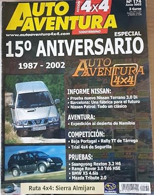 AUTO AVENTURA 4X4. Nº 174 JUNIO 2002. ESPECIAL 15º ANIVERSARIO 1987-2002.