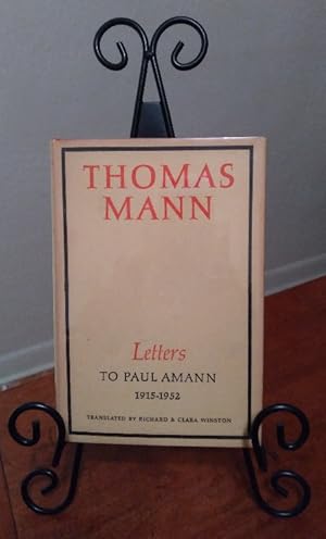 Imagen del vendedor de Thomas Mann Letters to Paul Amann 1915-1952 a la venta por Structure, Verses, Agency  Books