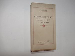 Seller image for Contradictions, maximes et anecdotes for sale by Aux ftiches