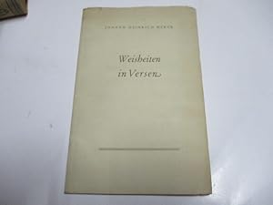 Imagen del vendedor de Weisheiten in Versen. a la venta por Ottmar Mller