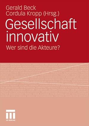 Imagen del vendedor de Gesellschaft innovativ a la venta por BuchWeltWeit Ludwig Meier e.K.