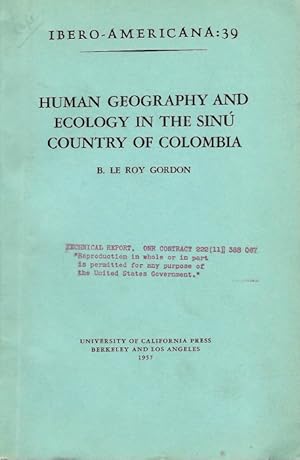 Human Geography and Ecology in the Sinú Country of Colombia