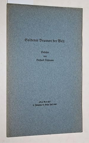 Seller image for Der silberne Traum. Gedichte. = Das Gedicht. Bltter fr die Dichtung. 9. Jahrgang, 10. Folge, Juli 1943. for sale by Versandantiquariat Kerstin Daras