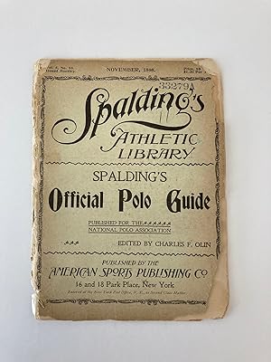 SPALDING'S OFFICIAL ROLLER POLO GUIDE; CONSTITUTION, LAWS AND OFFICIAL PLAYING RULES NATIONAL POL...