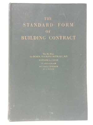 Bild des Verkufers fr The Standard Form of Building Contract zum Verkauf von World of Rare Books
