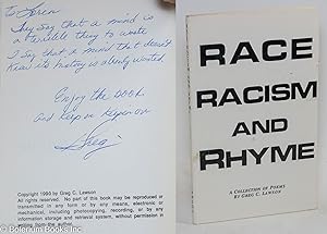 Imagen del vendedor de Race, Racism and Rhyme; a collection of poems, illustrations by Bob Burge a la venta por Bolerium Books Inc.