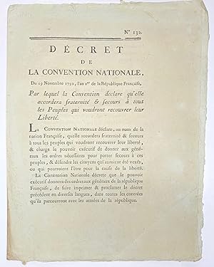 Décret de la Convention nationale. Du 19 novembre 1792, l'an I.er de la République françoise, par...