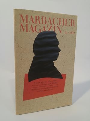 Immagine del venditore per Marbacher Magazin 61/1992: Gustav Schwab 1792-1850 venduto da ANTIQUARIAT Franke BRUDDENBOOKS