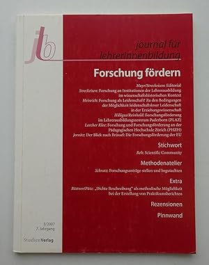 Image du vendeur pour Journal fr LehrerInnenbildung. 7. Jg., H. 3: Forschung frdern. mis en vente par Der Buchfreund