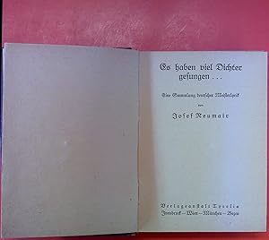 Seller image for Es haben viel Dichter gesungen. Eine Sammlung deutscher Meisterlyrik for sale by biblion2