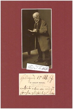 Seller image for ADOLPH VON MENZEL (1815-1905) Professor Dr., dt. Maler, die kauzige Kleine Exzellenz for sale by Herbst-Auktionen