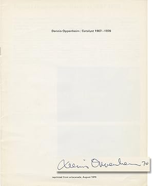 Bild des Verkufers fr Dennis Oppenheim: Catalyst 1967-1970 (Signed original program from a 1970 exhibition) zum Verkauf von Royal Books, Inc., ABAA