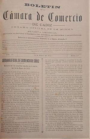 BOLETÍN de la Cámara de Comercio de Cádiz. Órgano oficial de la misma. Revista dedicada al estudi...