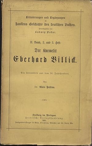 Imagen del vendedor de Der Karmelit Eberhard Billick. Ein Lebensbild aus d. 16. Jh. a la venta por Augusta-Antiquariat GbR