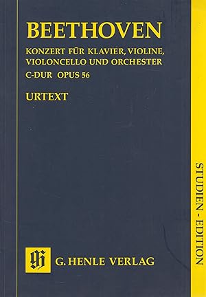 Ludwig van Beethoven Konzert für Klavier, Violine, Violoncello und Orchester. C-Dur Opus 56. Urtext