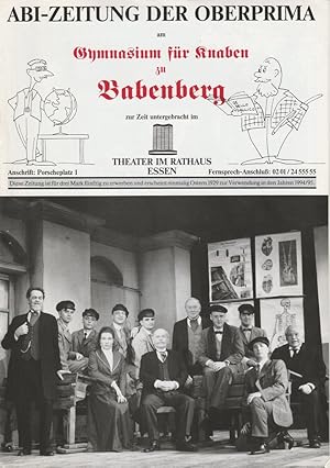 Bild des Verkufers fr Programmheft Heinrich Spoerl DIE FEUERZANGENBOWLE Spielzeit 1994 / 95 zum Verkauf von Programmhefte24 Schauspiel und Musiktheater der letzten 150 Jahre