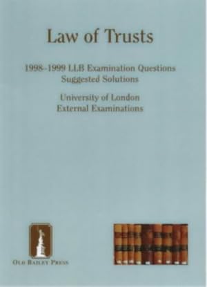 Seller image for LLB Examination Questions Suggested Solutions, 1998-1999 (Suggested Solutions: The Series) for sale by WeBuyBooks