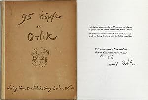 Fünfundneunzig Köpfe. Mit einem Vorwort von Max Osborn. [Signierte Vorzugsausgabe mit Original-Ra...