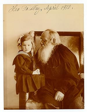 Portrait photograph signed ("Leo Tolstoy").