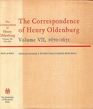 Bild des Verkufers fr The Correspondence of Henry Oldenburg, Volume VII (7) 1670-1671 zum Verkauf von Pendleburys - the bookshop in the hills