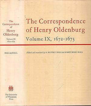 Bild des Verkufers fr The Correspondence of Henry Oldenburg, Volume IX (9) 1672-1673 zum Verkauf von Pendleburys - the bookshop in the hills