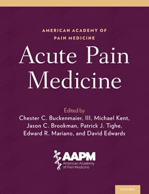 Bild des Verkufers fr Acute Pain Medicine zum Verkauf von GreatBookPrices