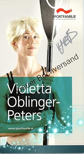 Original Autogramm Violetta Oblinger-Peters Kanu /// Autograph signiert signed signee