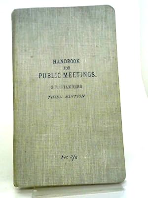 Imagen del vendedor de Handbook For Public Meetings a la venta por World of Rare Books
