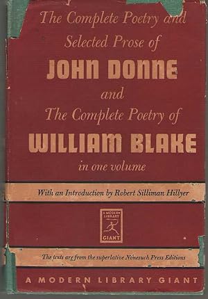 Image du vendeur pour The Complete Poetry And Selected Prose Of John Donne & The Complete Poetry Of William Blake mis en vente par Dan Glaeser Books