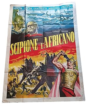 Scipione l'Africano Manifesto 6 fotobuste lobby card 1963 G.L.M. Carmine Gallone