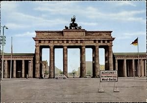 Ansichtskarte / Postkarte Berlin Mitte, Brandenburger Tor, Innerdeutsche Grenze