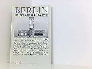 Bild des Verkufers fr Berlin in Geschichte und Gegenwart 1992. Jahrbuch des Stadtarchivs Berlin zum Verkauf von Book Broker