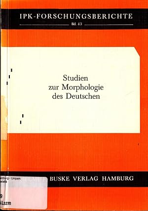 Seller image for Studien zur Morphologie des Deutschen for sale by avelibro OHG