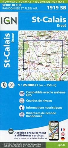 Bild des Verkufers fr IGN Karte, Serie Bleue Top 25 St. Calais Drou zum Verkauf von AHA-BUCH GmbH