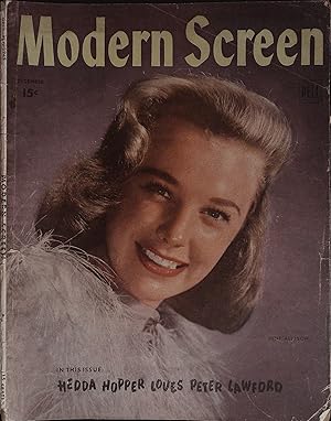 Modern Screen Magazine December 1945 June Allyson, Clark Gable