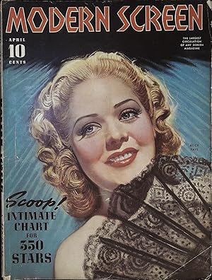 Modern Screen Magazine April 1940 Alice Faye, James Stewart