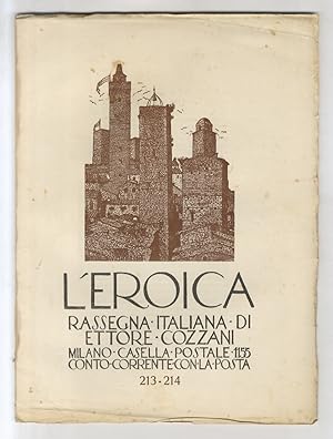 EROICA (L'). Rassegna italiana di Ettore Cozzani. [Quaderno] 213-214. Maggio-giugno 1936.