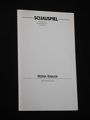 Imagen del vendedor de Programmbuch Schauspiel Frankfurt 1992/93. HEDDA GABLER von Ibsen. Insz.: Jrgen Kruse, Bhnenbild: Stefan Mayer, Kostme: Caritas de Wit, techn. Leitung: Siegfried Dreissigacker. Mit Cornelia Schmaus (Hedda), Friedrich Karl Prtorius (Tesman), Henriette Thimig, Iris Erdmann, Hans Falar, Jrgen Rohe, Juliane Schmitz, Martina Deissner a la venta por Fast alles Theater! Antiquariat fr die darstellenden Knste