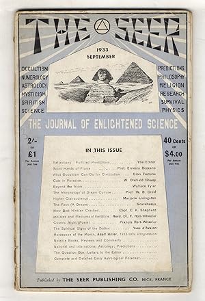 SEER (THE). The Journal of Enlightened Science. Occultism, Numerology, Astrology, Mysticism [.] 1...