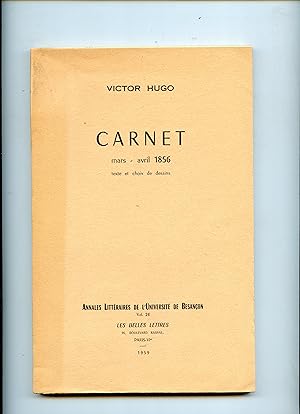 Image du vendeur pour CARNET Mars - Avril 1856 . Texte et choix de dessins . Publi par Ren Journet et Guy Robert mis en vente par Librairie CLERC