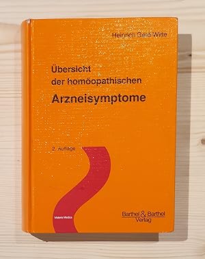 Bild des Verkufers fr bersicht der homopathischen Arzneisymptome. Materia medica zum Verkauf von BuchKultur Opitz