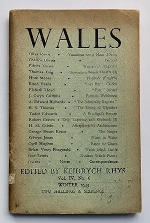 Bild des Verkufers fr Wales, Volume IV, No. 6, Winter 1945 zum Verkauf von George Ong Books