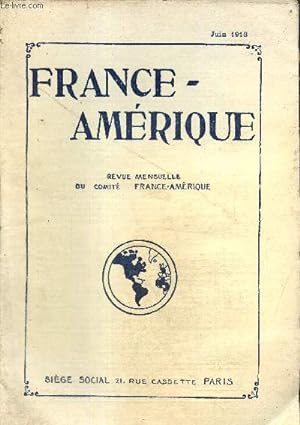 Bild des Verkufers fr France-Amrique, n42 (juin 1913) : zum Verkauf von Le-Livre