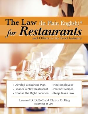 Bild des Verkufers fr Law (in Plain English) for Restaurants and Others in the Food Industry zum Verkauf von Reliant Bookstore