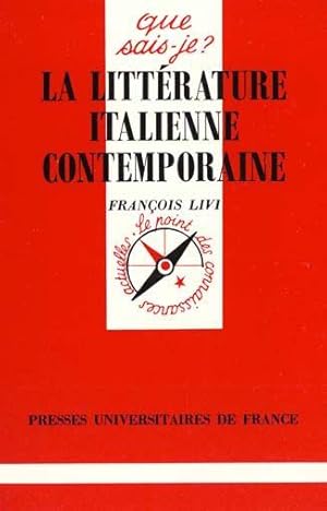 Imagen del vendedor de La littrature italienne contemporaine a la venta por Chapitre.com : livres et presse ancienne